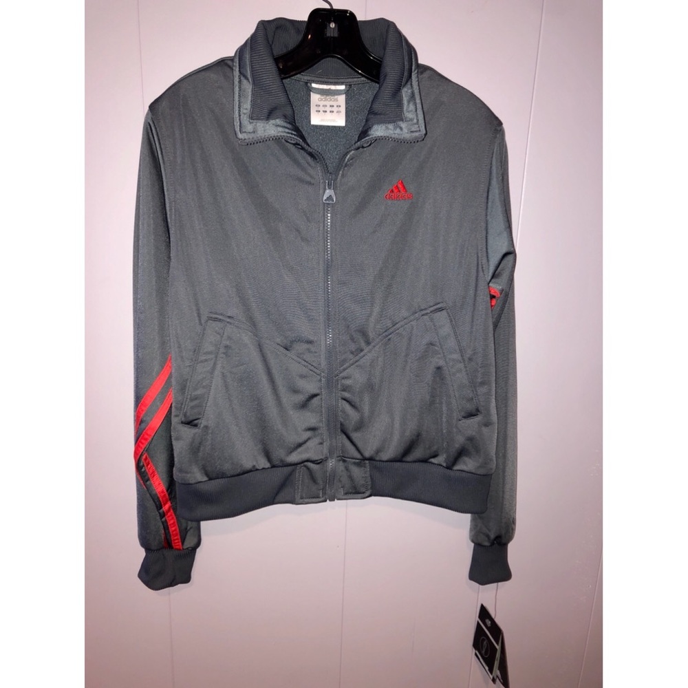 Adidas 2 Stripe Jacket Grey